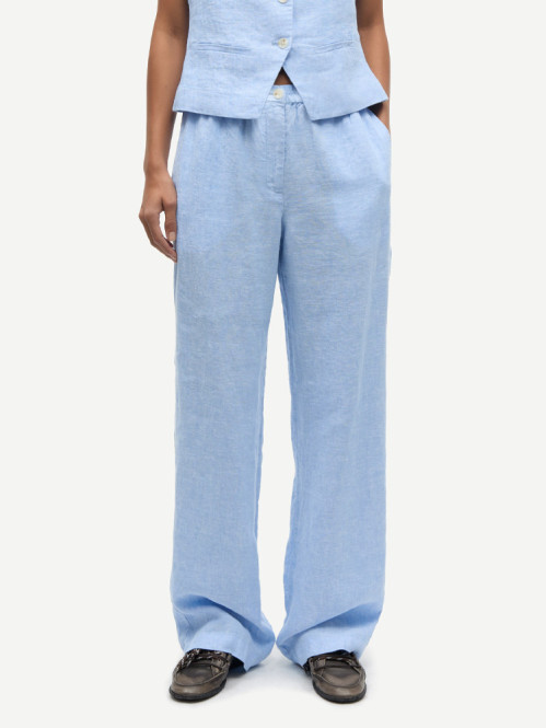 Satove trousers bel air blue melange S