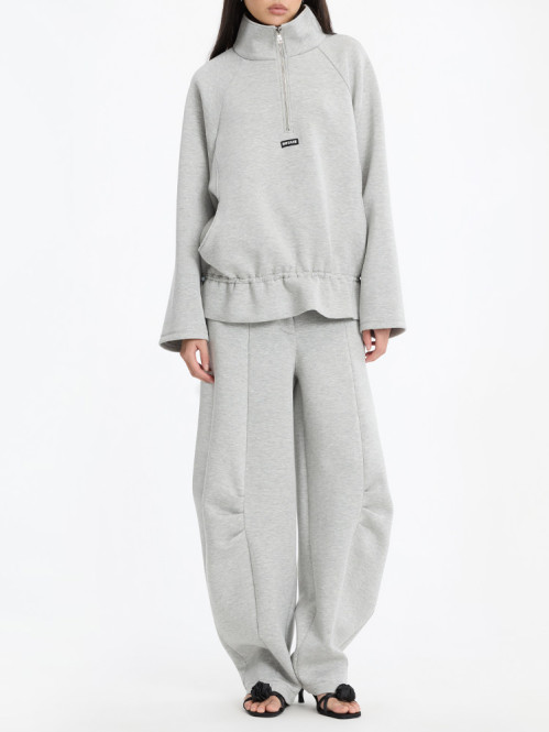 Scuba half zip jacket lt grey melange 