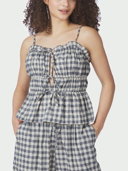 Seylor check top black 