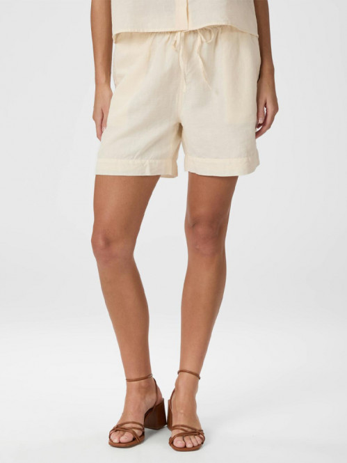 Shala linen shorts light yellow 
