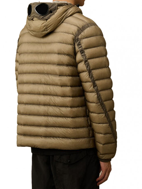 Shell goggle down jacket vintage khaki 