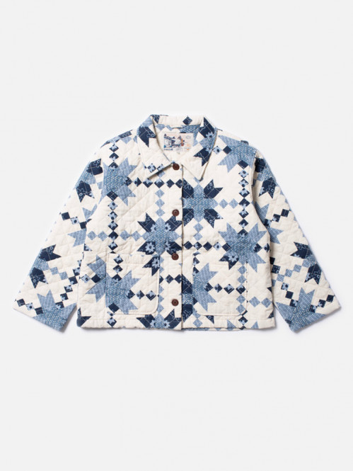 Signe quilted jacket offwhite/blue 