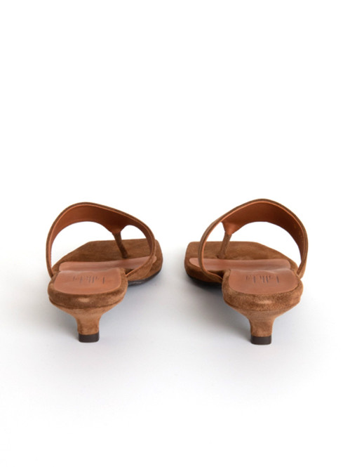 Slip on sandals tabac babysilk suede 