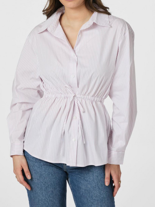 Solei small stripe shirt light pink 