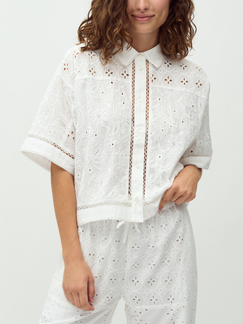 Sonja-m embroidery blouse white 