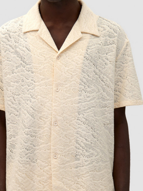 Crochet shirt cream 