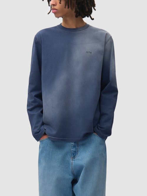 Stencil sunfade longsleeve navy 