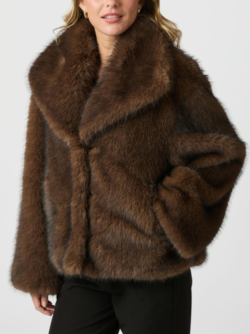 Stephanie faux fur brown 