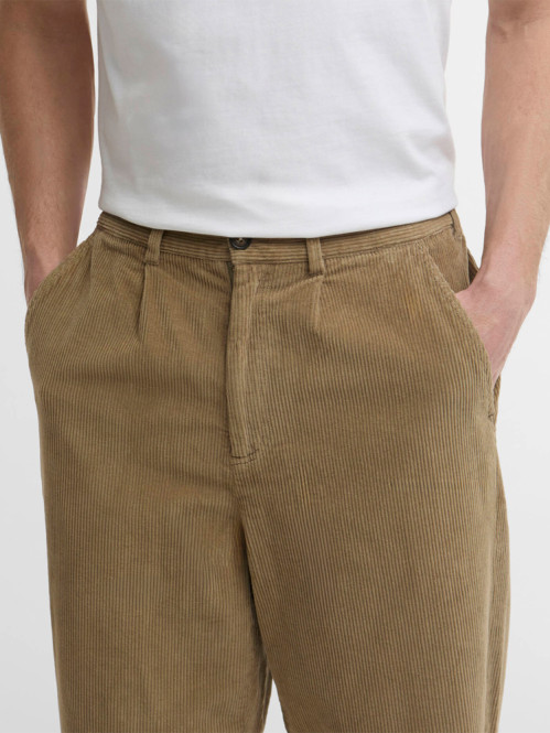 Barbour stretch cord relaxed trouser mushroom 