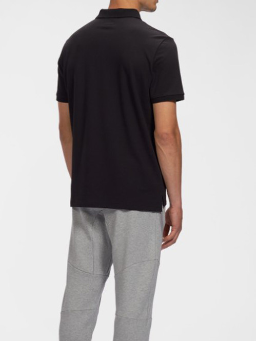 Stretch piquet poloshirt black 