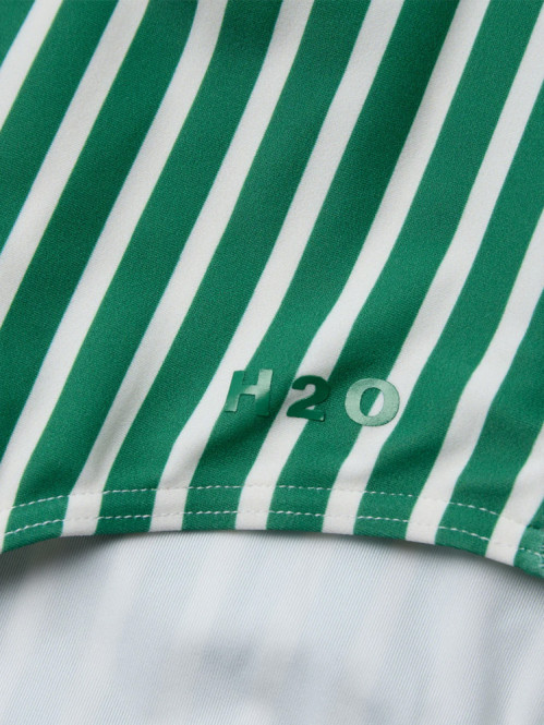 Stripe swim suit posy green 