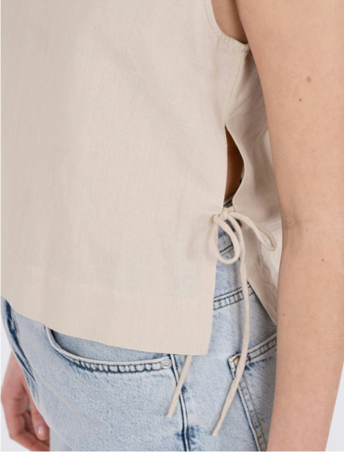 Svetlana linen top sand S