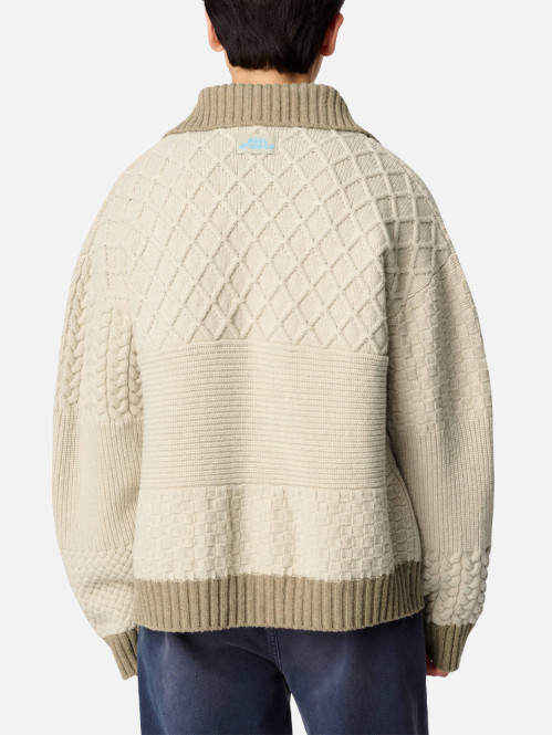 Textured franko cardigan lt beige 