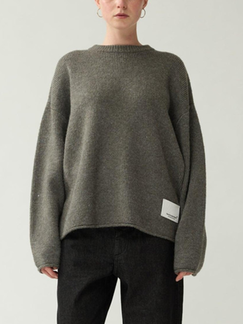 Tide knit pullover grey mel 