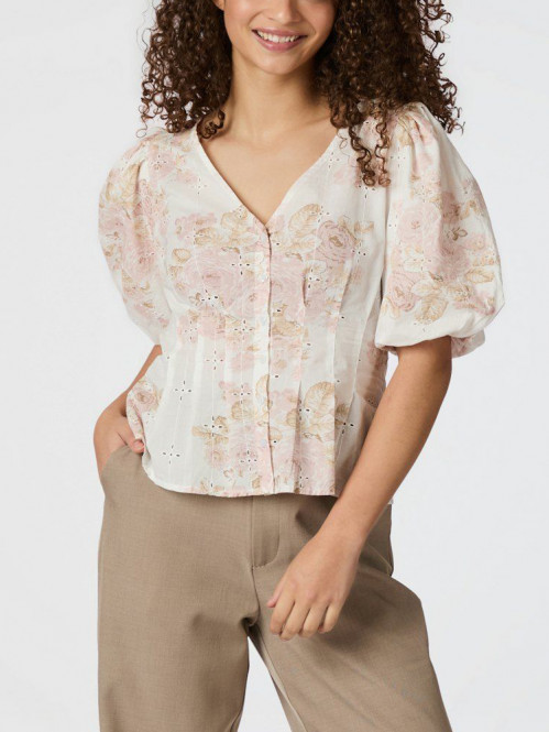 Timra emb blouse dusty rose 