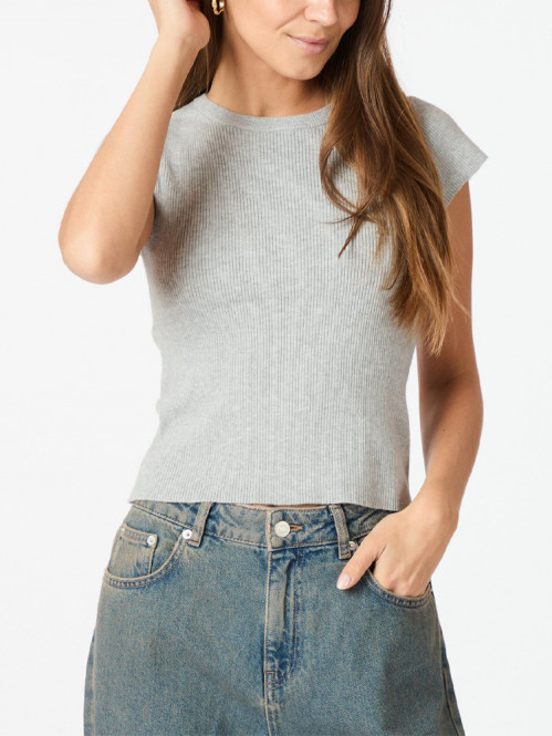 Tirra knit tee lt grey 