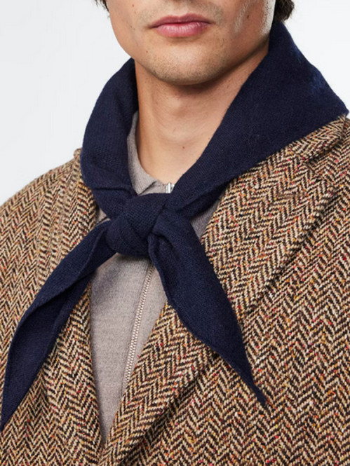 Triangle scarf navy blue 