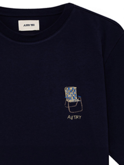 T-shirt man cotton blue 
