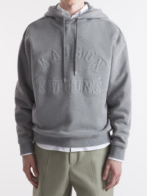 Varsity oversize hoodie grey mel 
