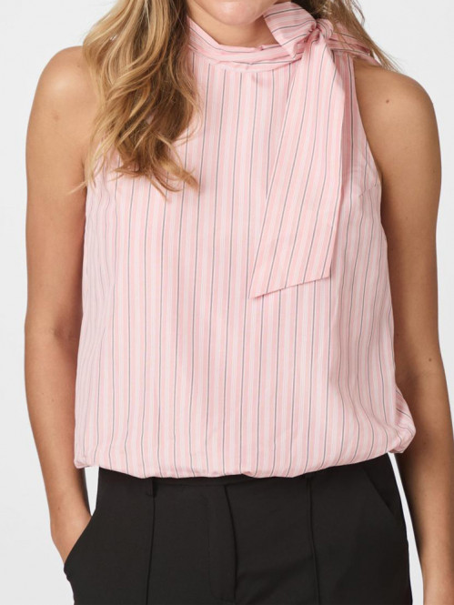 Veda stripe top rose 