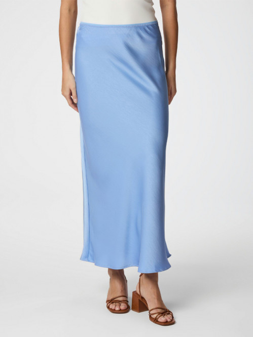 Vicky heavy sateen skirt smoke blue 
