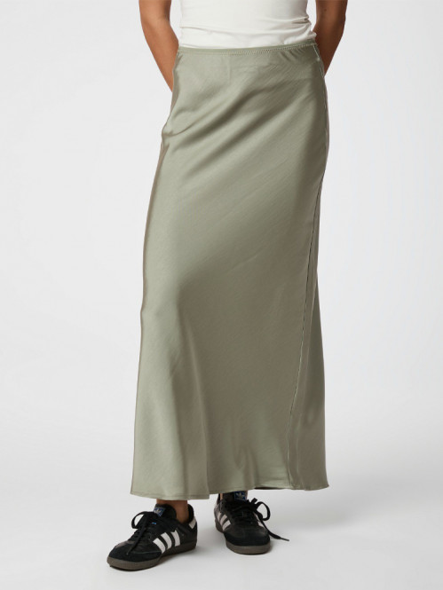 Vicky heavy sateen skirt smoke green 