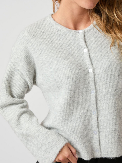 Vilja knit cardigan lt grey mel 