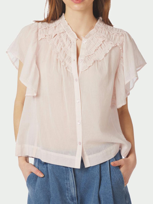 Vinsa s voile top light pink 
