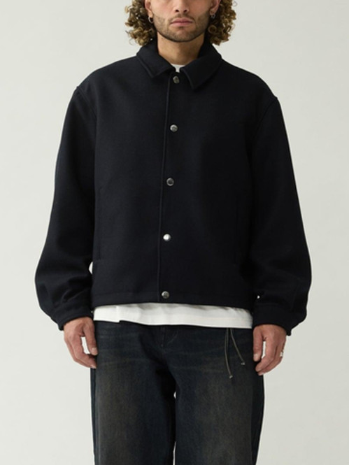 Wool coach jacket black 