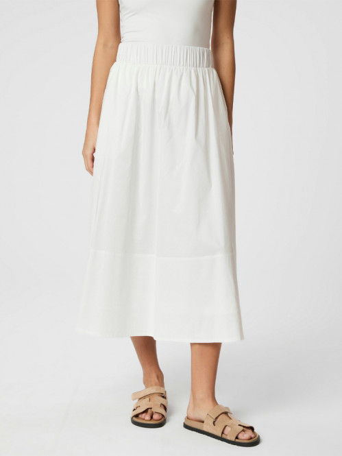 Yara long poplin skirt white L