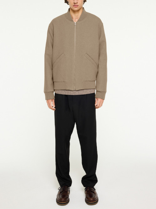 Ylve wool bomber jacket beige mel 