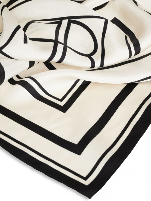 York scarf ivory black 