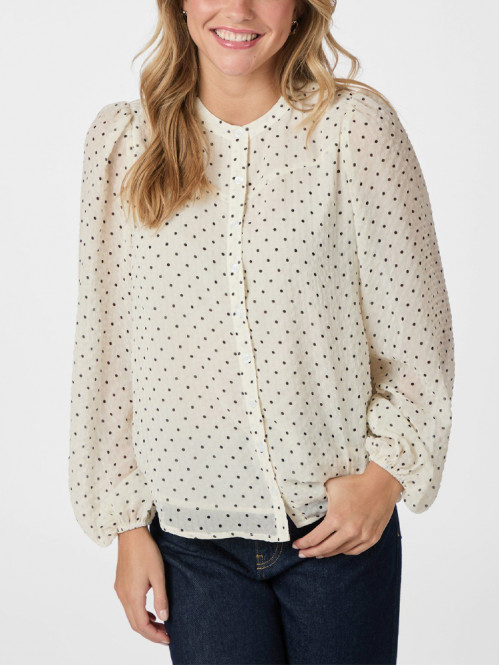 Yrima dot blouse white 