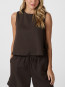Svetlana linen top dk brown 