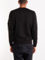 Cotton fleece crew neck black 