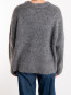 Gillis-m brush knit dk grey mel 