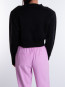Firm knitted rhinestone jumper black 