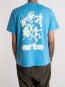 Blurry back print t-shirt blue 