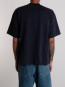 Heart icon front chainstitch t-shirt navy 