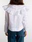 Cotton poplin frill blouse white 