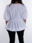 Cotton poplin wrap blouse bright white 