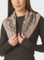 Adelina paisley knit scarf beige mel OS