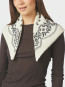 Adelina paisley knit scarf off white OS