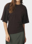 Alira boxy tee dark brown 