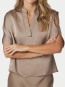 Anelle heavy sateen blouse dark taupe 