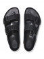Arizona rivet logo sandals black woven 