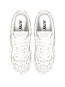 Medalist low patent flower sneaker white 