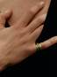 Aura neon green ring gold 