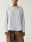 Beach shirt white black stripe 