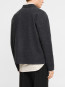 Boiled wool overshirt dk grey mel 